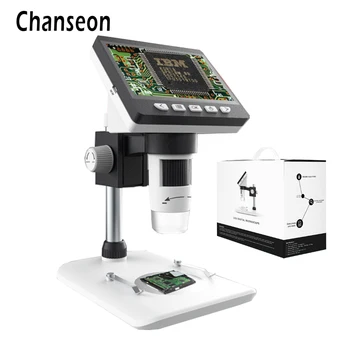

New 1000X 2.0MP Display Electronic Microscope 4.3" HD LCD Soldering USB Microscope With 8LEDS And Stent Dual Power Supply Mode
