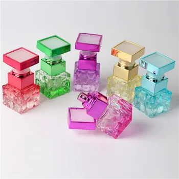 

Fashion 10ML Colorfull Portable Glass Perfume Bottle With Atomizer Empty Parfum Case With Spray For Travel