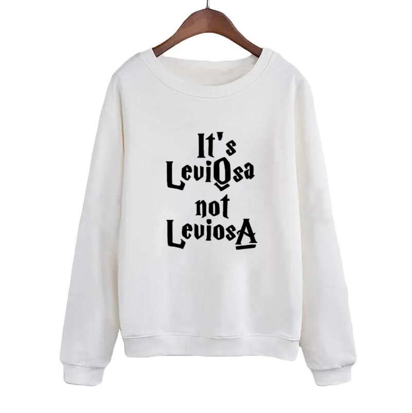  Hoodies Pullover It's Leviosa Not Leviosa Wizard Top Sweatshirt Humor Fan Magic Women's Jumper Crew