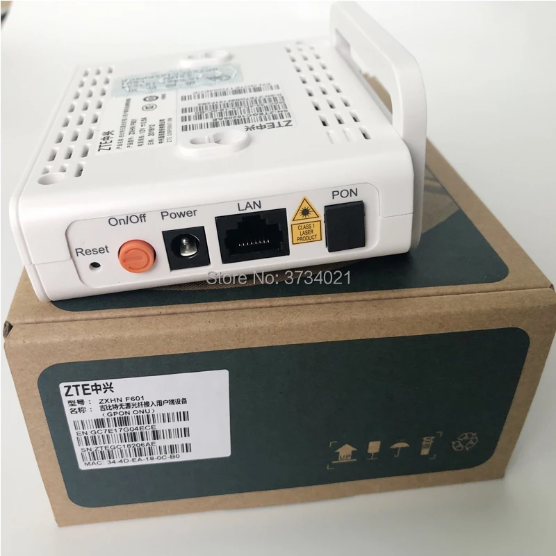 Бесплатная доставка 5 шт. F601 zte ZXA10 GPON терминал ont FTTH GPON ONU с 1GE Ethernet порт такой же функции, как F401 F643 F660