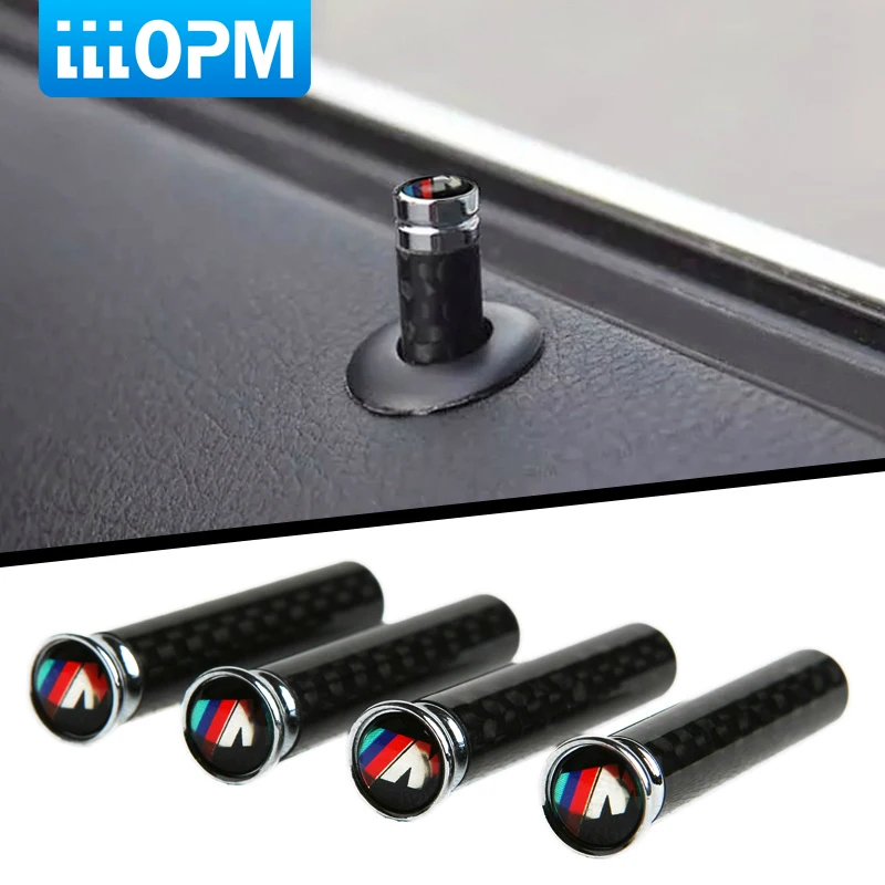 

lllopm 4PCS M Power Tech Stainless Steel Car Lock Modified Door Pin for BMW E36 E46 E63 E64 E81 E82 E88 E92 E93 Car styling