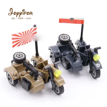 

FGHGH Military Three-Wheeled Motorcycle Building Blocks Brick DIY Toys Compatible Kids Toy for Soldier Action Figures