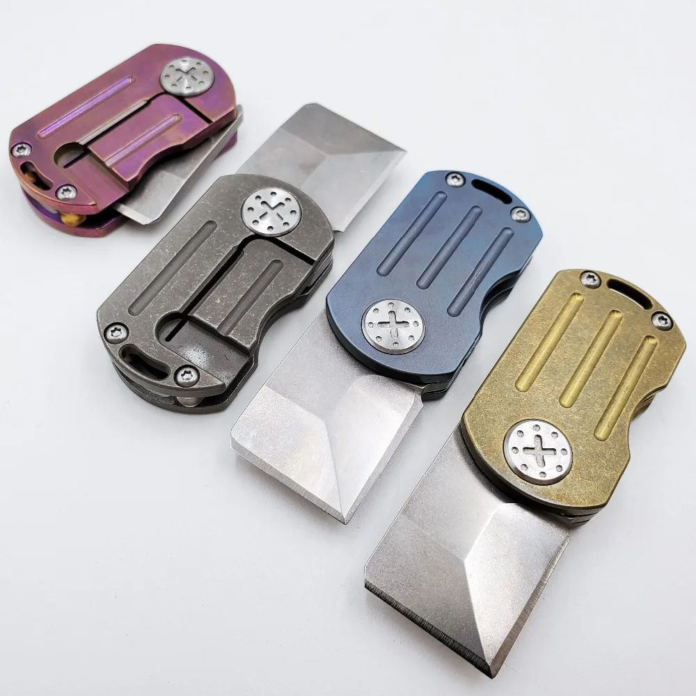 

JSSQ Mini Folding Knife S35VN Blade Titanium Handle Portable Pocket Knives Key pendant Outdoor Survival Hunting Camping EDC Tool