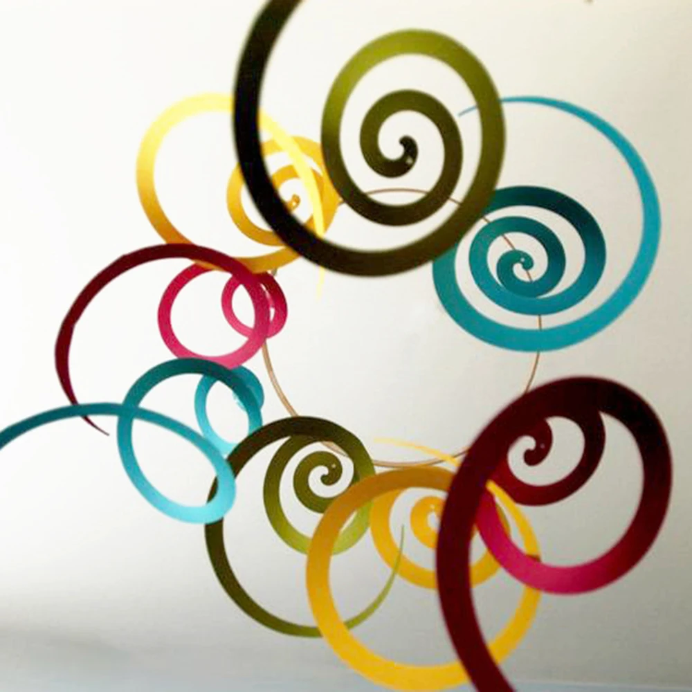 14pcs/pack Ceiling Hanging Swirl Decoration Metall...