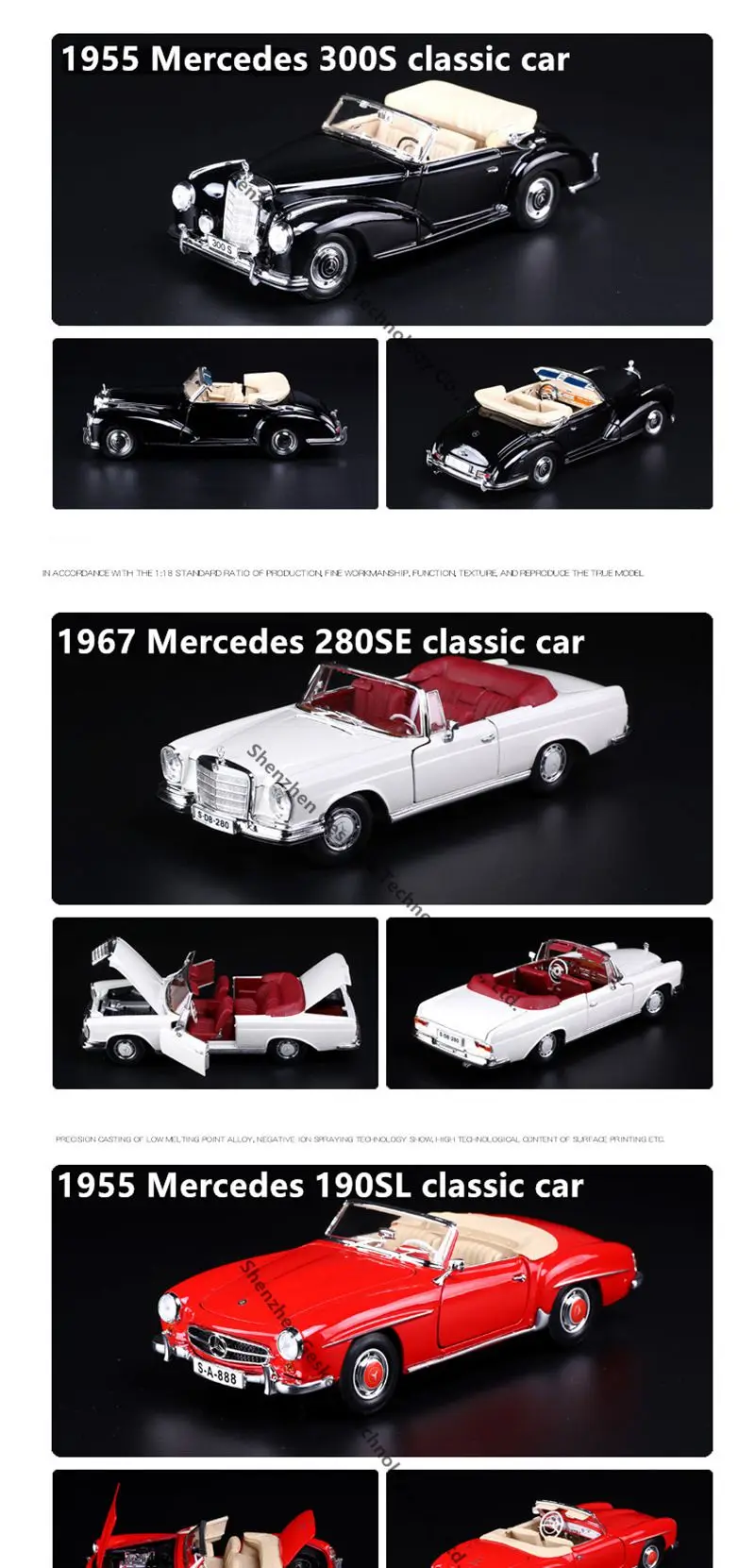 Maisto 1:18 Mercedes классический автомобиль сплав Ретро модель автомобиля классическая модель автомобиля украшение автомобиля коллекция подарок