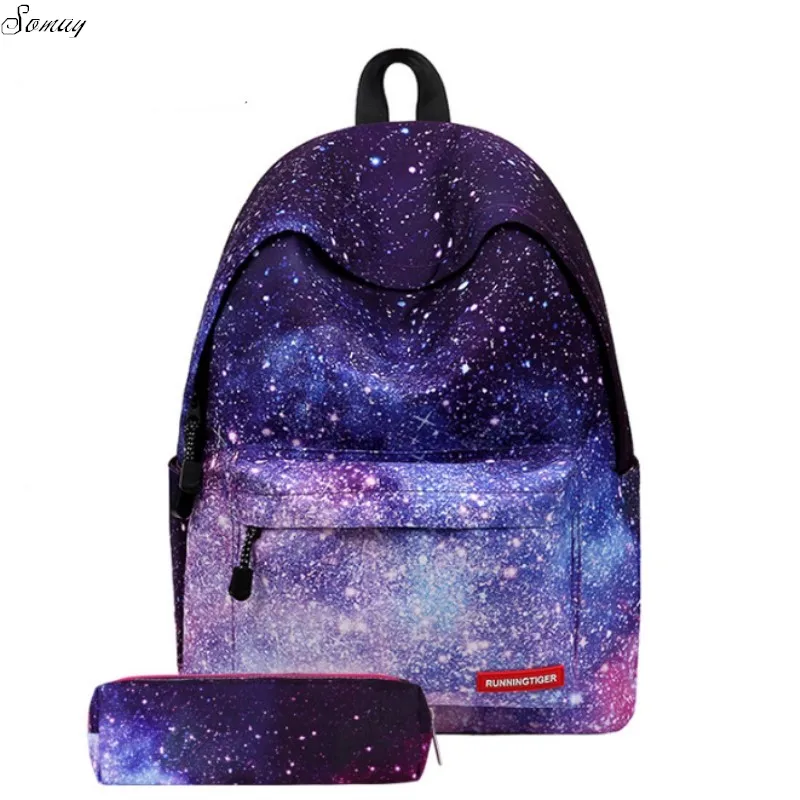 Mochila de lona Multicolor de 2017 para mujeres con estilo Galaxy Star universo espacio Mochila escolar para niñas Mochila femenina Mochila de lona Multicolor de 2017 para mujeres con estilo Galaxy Star universo espacio Mochila escolar para niñas Mochila femenina