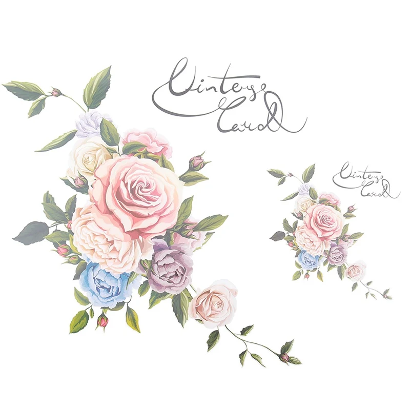 

Press Appliques Transfers Heat Washable DIY Accessory Flower Patches Clothes Patch A-level Decoration Iron On 2 Sizes