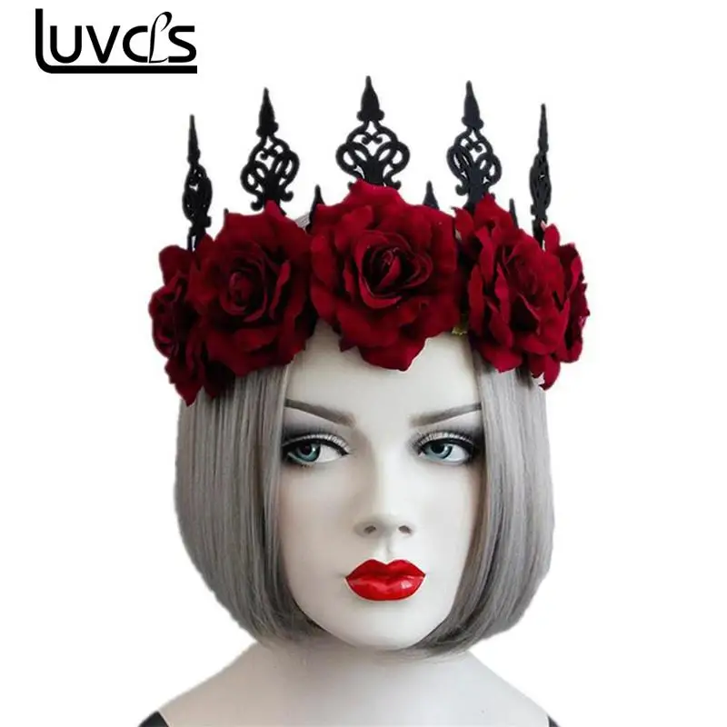 

LUVCLS 1pc Flower Headband Crown Fashion Retro Unique Headdress Accessories For Dancing Party Halloween Girls Hair Accessories