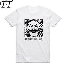 Для мужчин печати Genius мистер робот футболка с надписью Fsociety с О-образным вырезом короткий рукав лето хакер зло Genius серии футболка в стиле «хип-хоп» забавная футболка