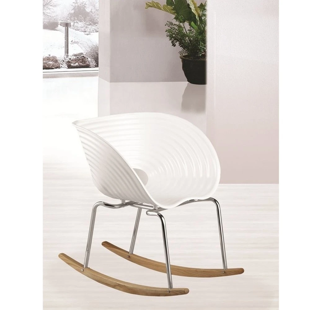 Fine Mod Imports Vac Arm Rocker Chair, White (2)