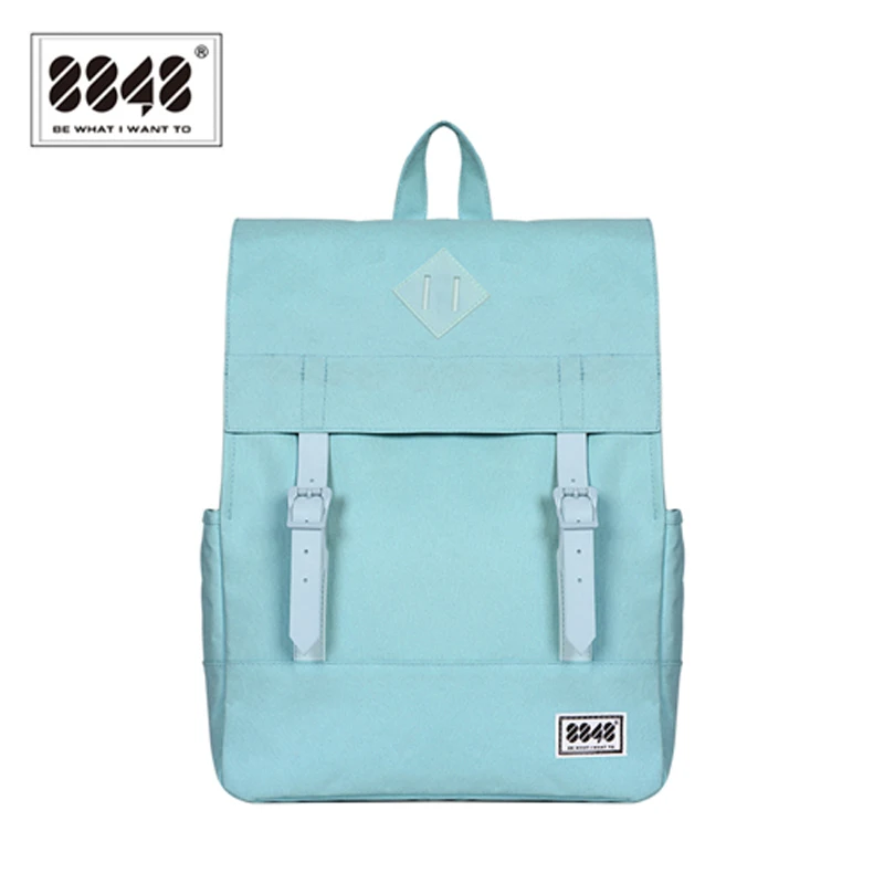 

8848 Fashion Women's Backpacks Teenager Backpack Female School Bags Blue Canvas Shoulder Bag Travel Backpack mochila 173-002-007