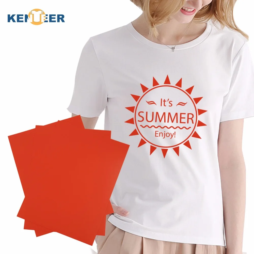 Heat transfer vinyl sheets 8*11inc design T shirts pu transfer vinyl