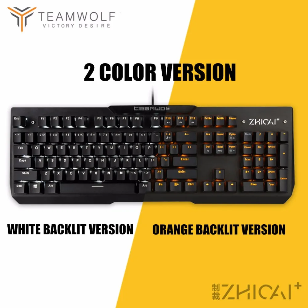 

Gaming Mechanical Keyboard waterproof 104 keys Anti-ghosting Optical switch LED Backlit Wired Keyboard USB For Gamer PC Laptop
