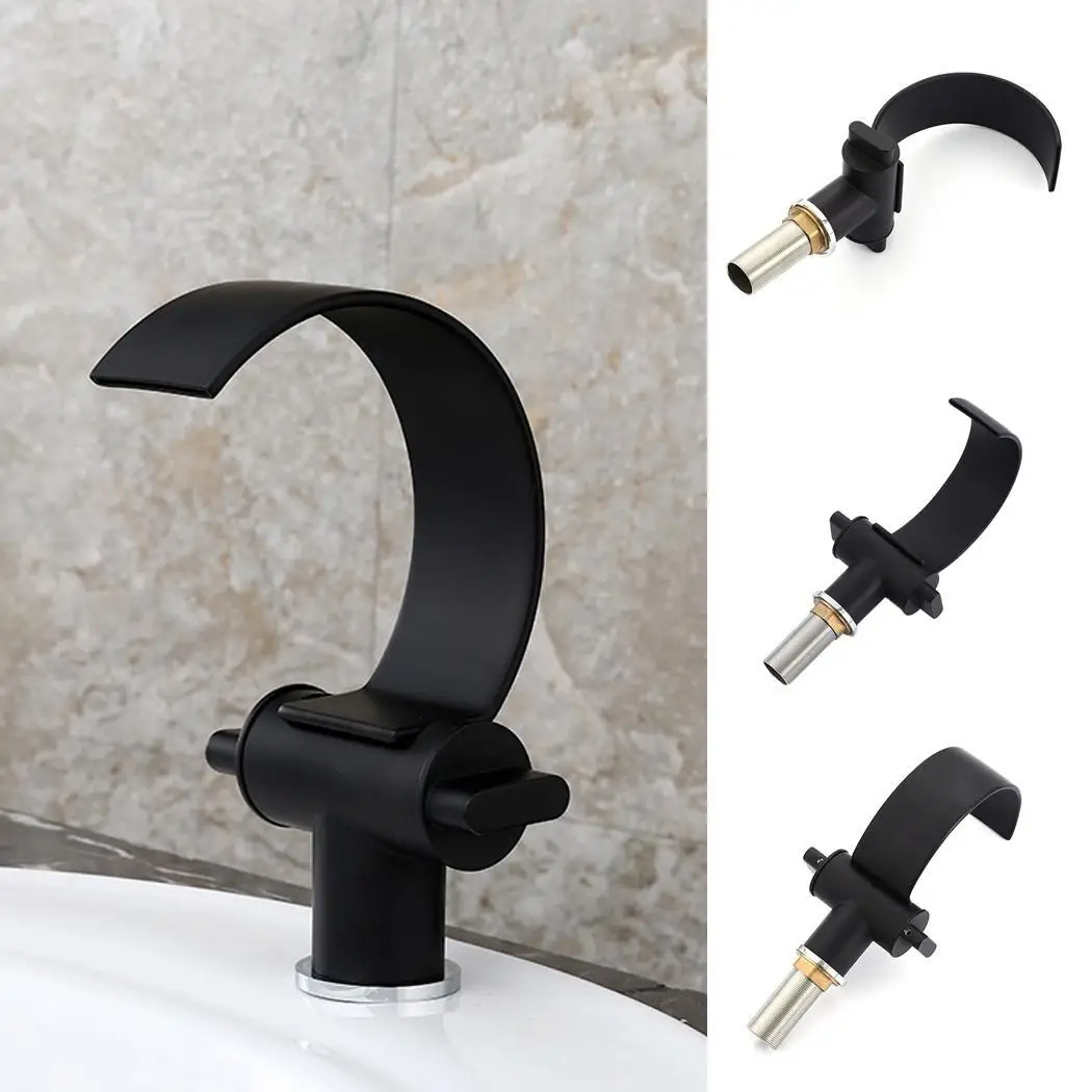 

Durable Water Faucet Bath Sink Double 13mm Handle Black Faucet for Bathroom Kitchen Casual Wrench Type