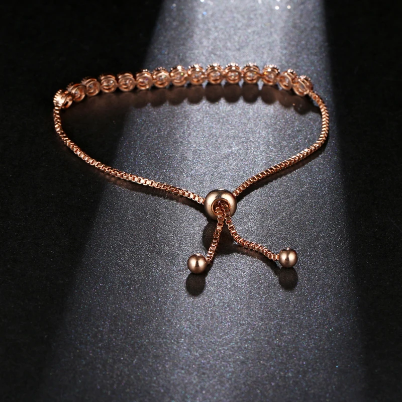 Женские браслеты с кубическим цирконием EMMAYA Shining AAA + розовое золото подарок|bracelets
