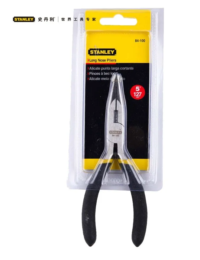 84 101 23 Stanley negro doble mango de plástico pinzas de punta fina 152 mm  6 pulgadas de punta de aguja alicates de punta larga alicates  importaciones|pliers types|handling of surgical instrumentshandle  screwdriver - AliExpress