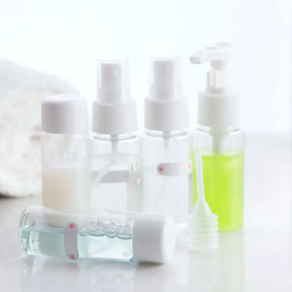 7Pcs Portable Soap Dispenser Pump Set Travel Packing Spray Bottle Container for Cosmetic Cream Lotion Pot Jar Shampoo Dispenser 7Pcs Portable Soap Dispenser Pump Set Travel Packing Spray Bottle Container for Cosmetic Cream Lotion Pot Jar Shampoo Dispenser
