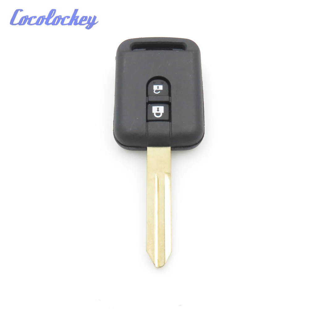 Cocolockey 2Buttons Remote Shell Key Fob Cover Fit For Nissan Qashqai Micra Navara Almera Replacement Blank Key Uncut 2 Buttons