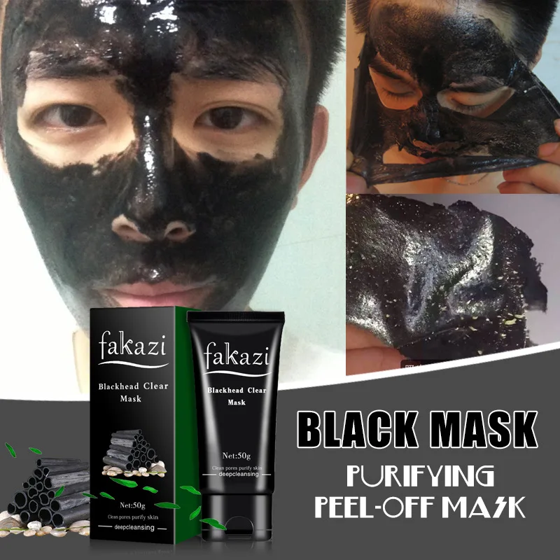 Fakazi Blackhead Removal Face Mask Bamboo Charcoal Mud Black Mask Acne
