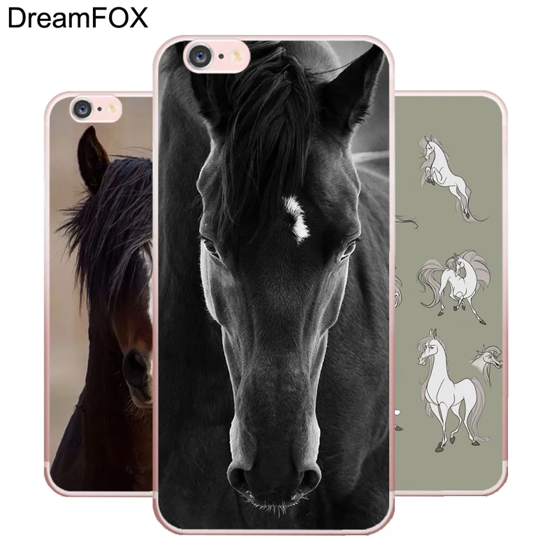 DREAMFOX L186 Horse Series Soft TPU Silicone Case Cover