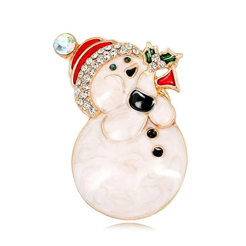 

Christmas Snowman Brooch Corsage Gifts Banquet Pins Decorations Badge New Year Gift