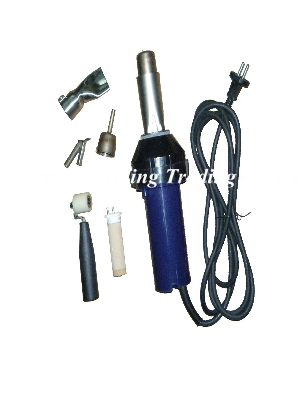 

1600W Hot Air Plastic Welder +heat element+pressure roller+40mm wide nozzle+round tubarlar nozzle+ spee triangle nozzle