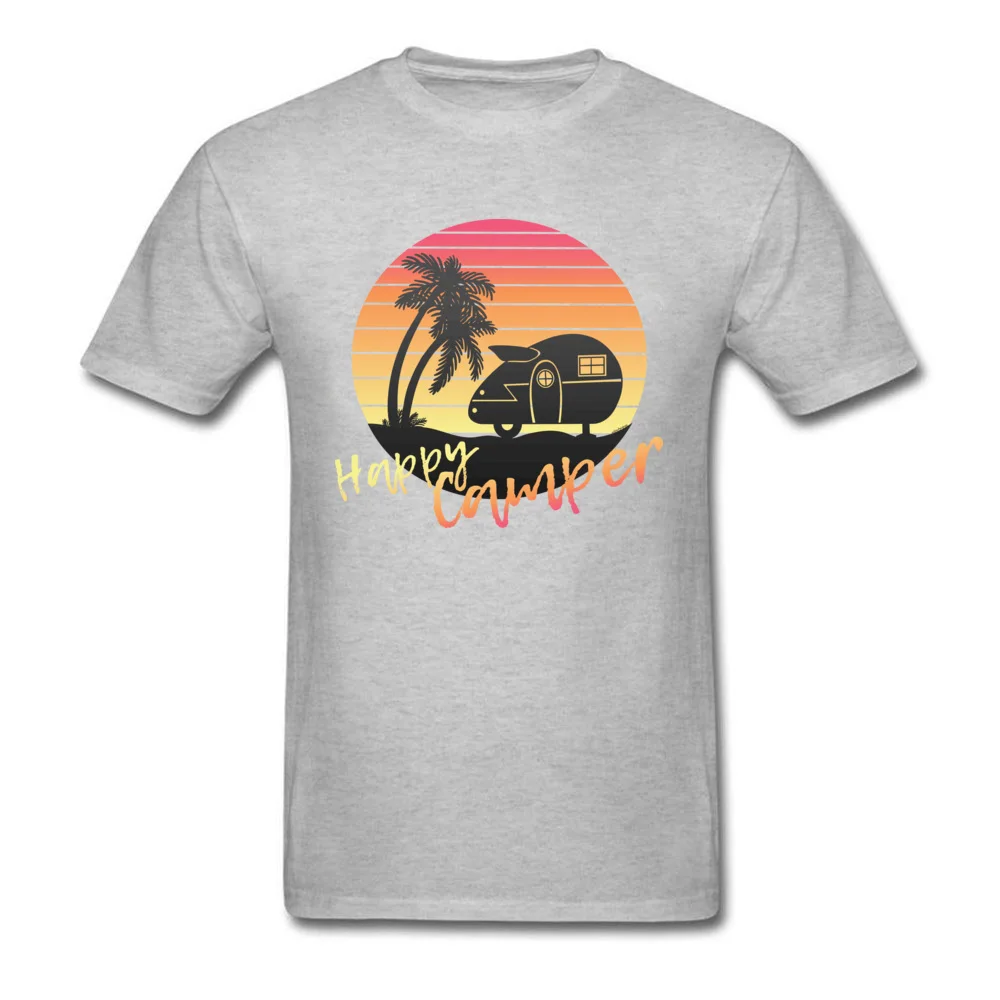  Comics Tops Tees Fashion Short Sleeve Mens T-shirts TpicOriginaltitle Customized Fall Tee Shirts Crew Neck Top Quality Happy Beach Camper grey