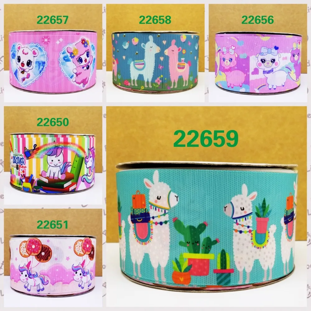 

Cartoon printed grosgrain ribbon ,satin ribbon 10 yards . 22650-