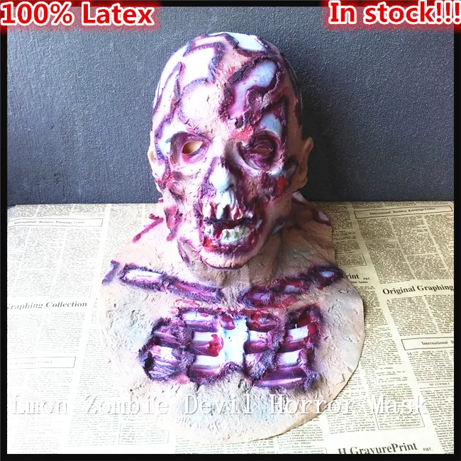 

New Halloween Costume Party Cosplay Horror Mask Zombie Scary Mask Fancy Dress Adult Costume Accessory Zombie Bloody Skull Mask
