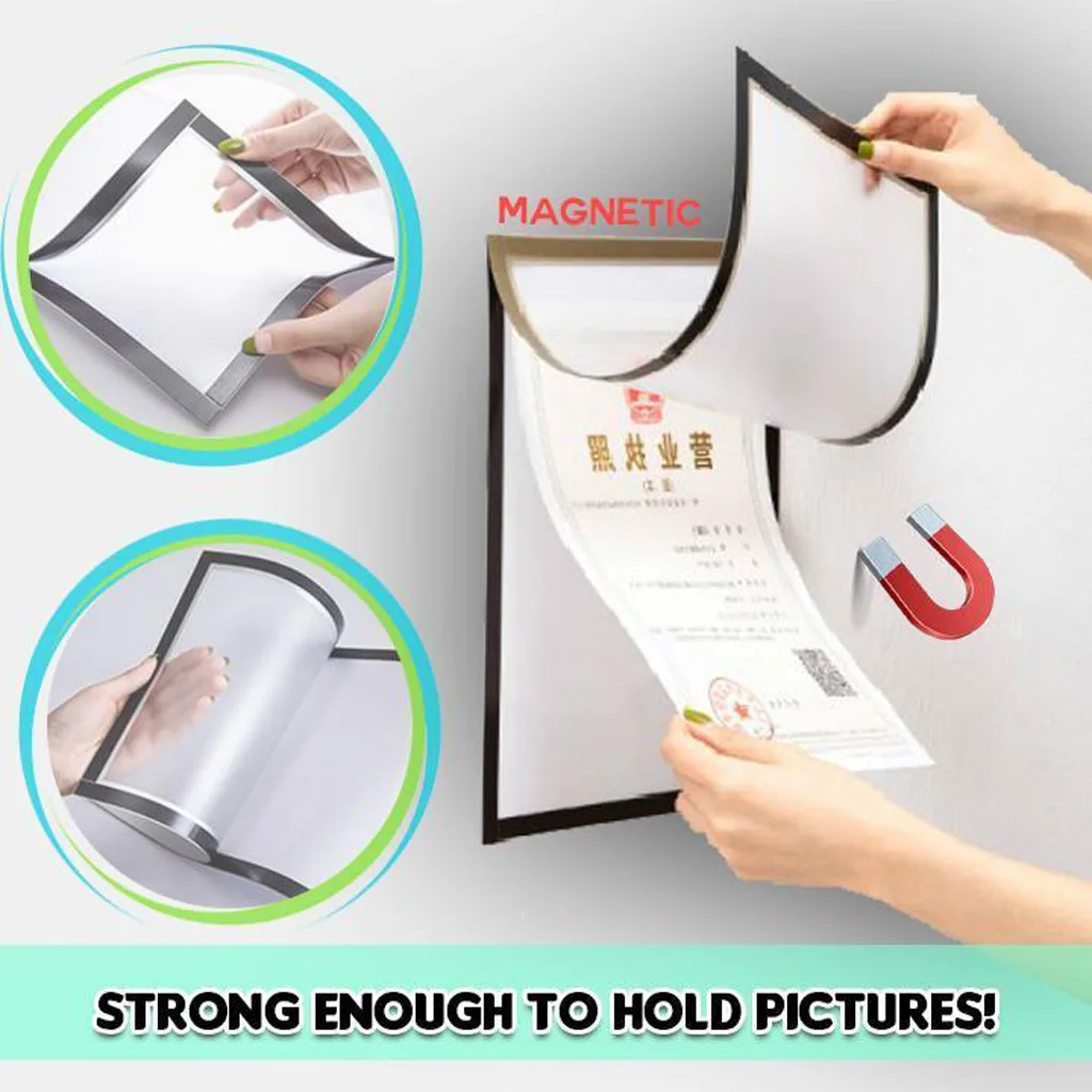 Photo Frame A4 A3 Magnetic Cadre Picture Baby Slam Proof Refrigerator Wall Decor Porta Retrato Marco Foto Ramka Na Zdjecie