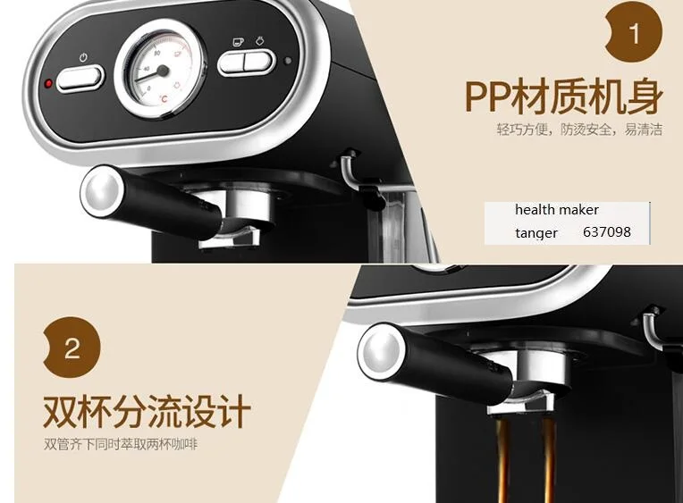 Cena Donlim włoska kawiarnia maszyna domowa pompa parowa domowa kawiarka do espresso 20BAR spienione mleko półautomatyczna DL KF5002 OFFICE auto