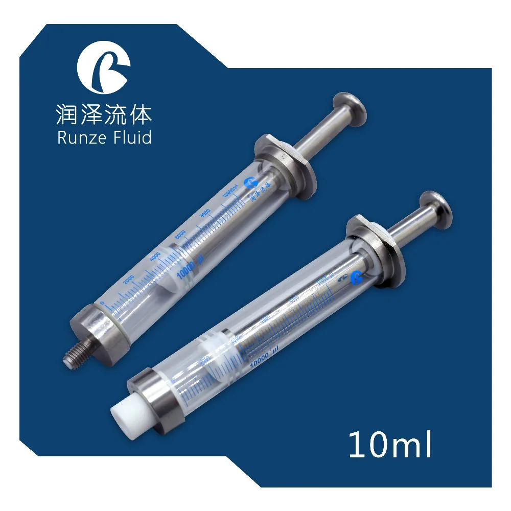 

10ml Gas Tightness Borosilicate Glass Syringe Corrosion Resistance laboratory