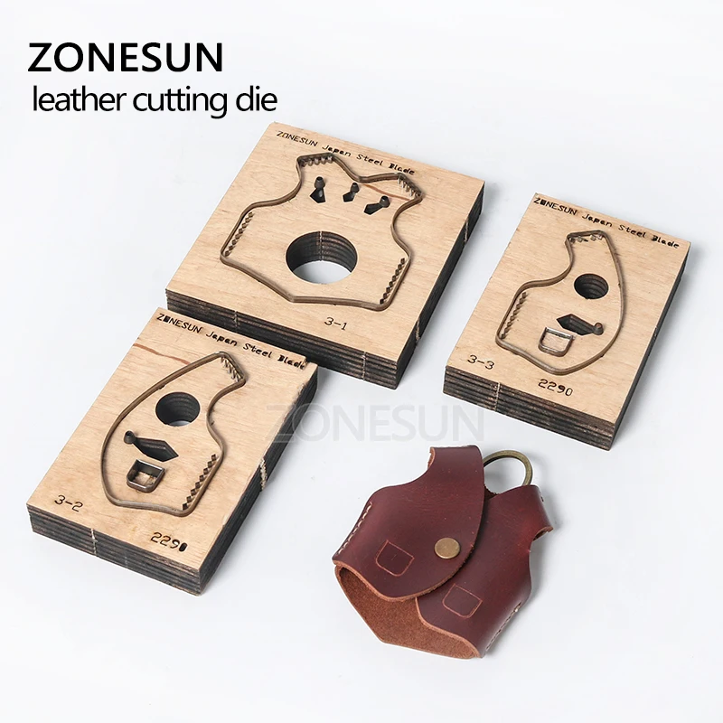 ZONESUN V2 брелок для ключей в форме жилета кожаный режущий станок резки японских