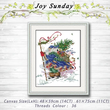 

Christmas Santa Claus Patterns 14CT 11CT Counted Cross Stitch Sets Chinese Cross stitch Kits Embroidery Needlework Home decor