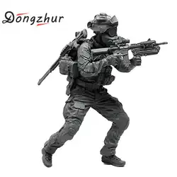 Dongzhur 1/35 3d Смола солдат + пистолет модели Diy Сборка игрушки моды разработать подарки для друзей Смолы Рисунок Модель