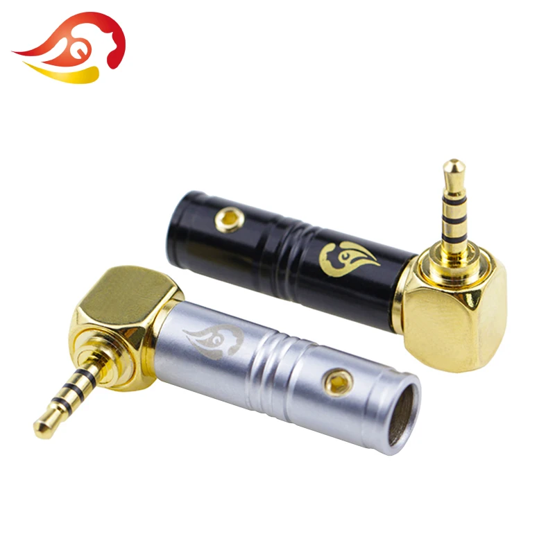 QYFANG 2.5mm Plug Audio Jack 4Pole Earphone Splice Adapter DIY Stereo