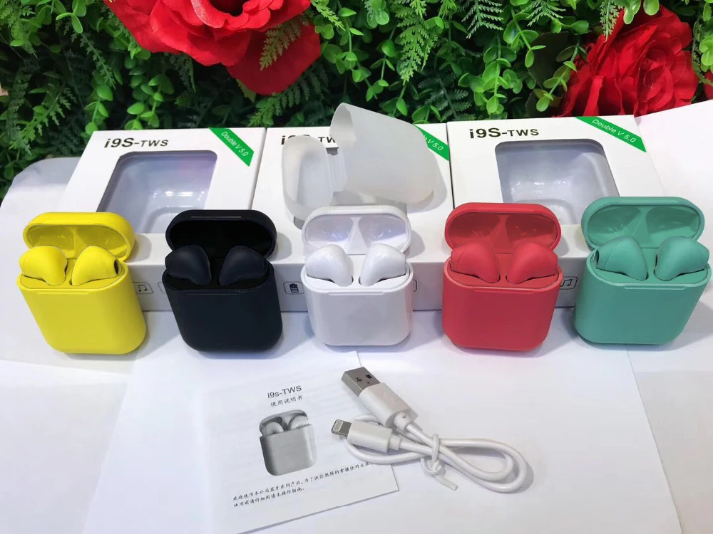 Colorful TWS I9s TWS earbuds 5.0 Bluetooth earphones Wireless headset for iphone xs 8 7 for all andriod phone with retail box