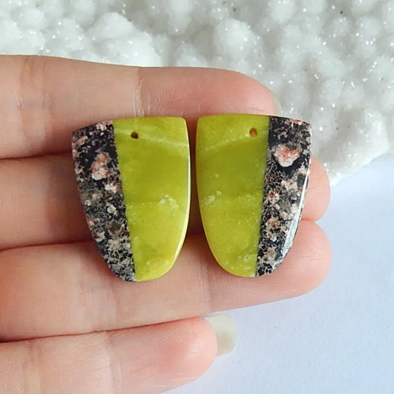 

Natural Gemstone Serpentine Snow Flake Obsidian fashion women Earring Bead,Jewelry For Women Earrings Accessories,27x20x5mm,7.8g