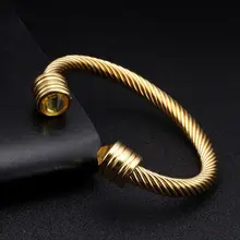 Pulsera trenzada de lujo, brazalete abierto para hombre, brazalete deportivo moderno de acero inoxidable, cadena de eslabones, pulseras Vintage con joyas de cristal