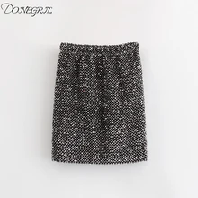 Сумка, вязаная юбка, женская, новинка, высокая талия, тонкая юбка с пайетками, шикарная ранняя Осенняя юбка, тонкая