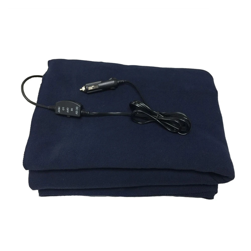 Высококачественное Автомобильное одеяло с электроподогревом 12 В, теплое Флисовое одеяло, уютное теплое одеяло с подогревом для путешествий, 145*100 см