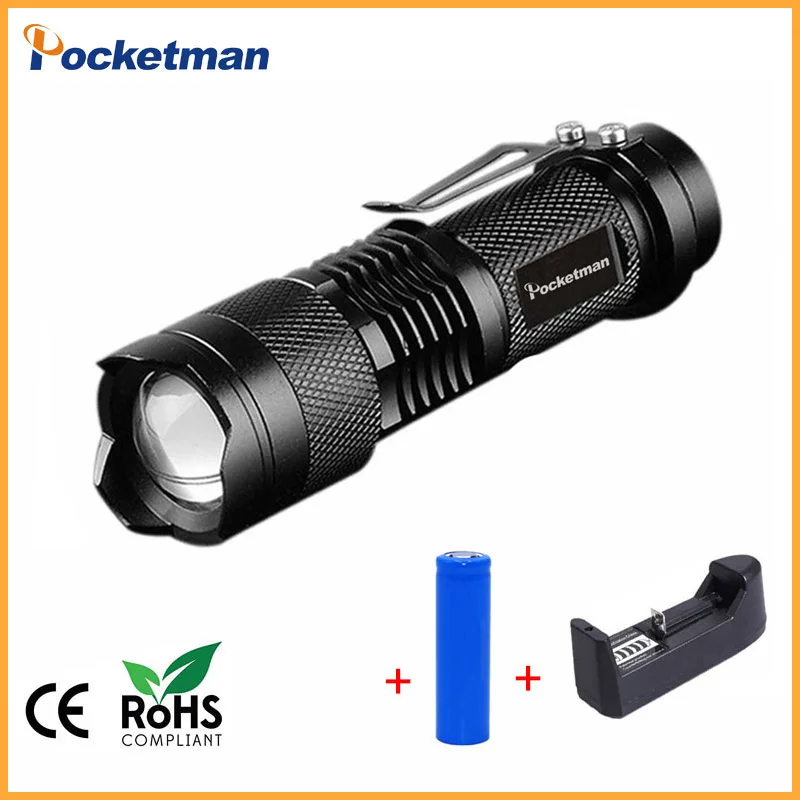 

High-quality Portable LED Flashlight 3800LM Waterproof Q5 3Models Zoomable Camping Equipment Torch zaklamp