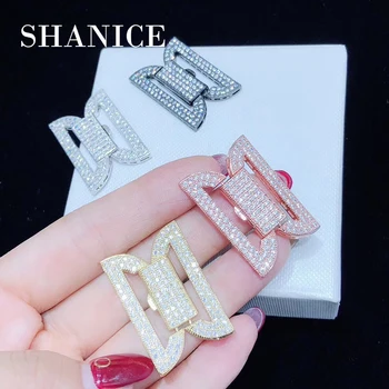 

SHANICE Multi layers CZ Micro Pave Hook Pendant Bracelet Charm Jewelry Making Supplies DIY Beaded Jewelry Accessories Connector