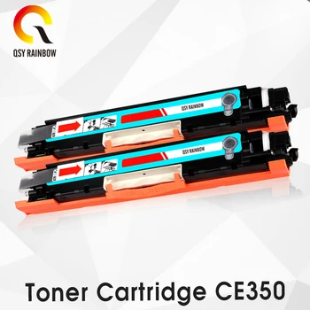

2pk CF351A refillable Cyan Toner Cartridge for hp Color LaserJet Pro MFP M176n, M176 M177fw M177 printer with chip