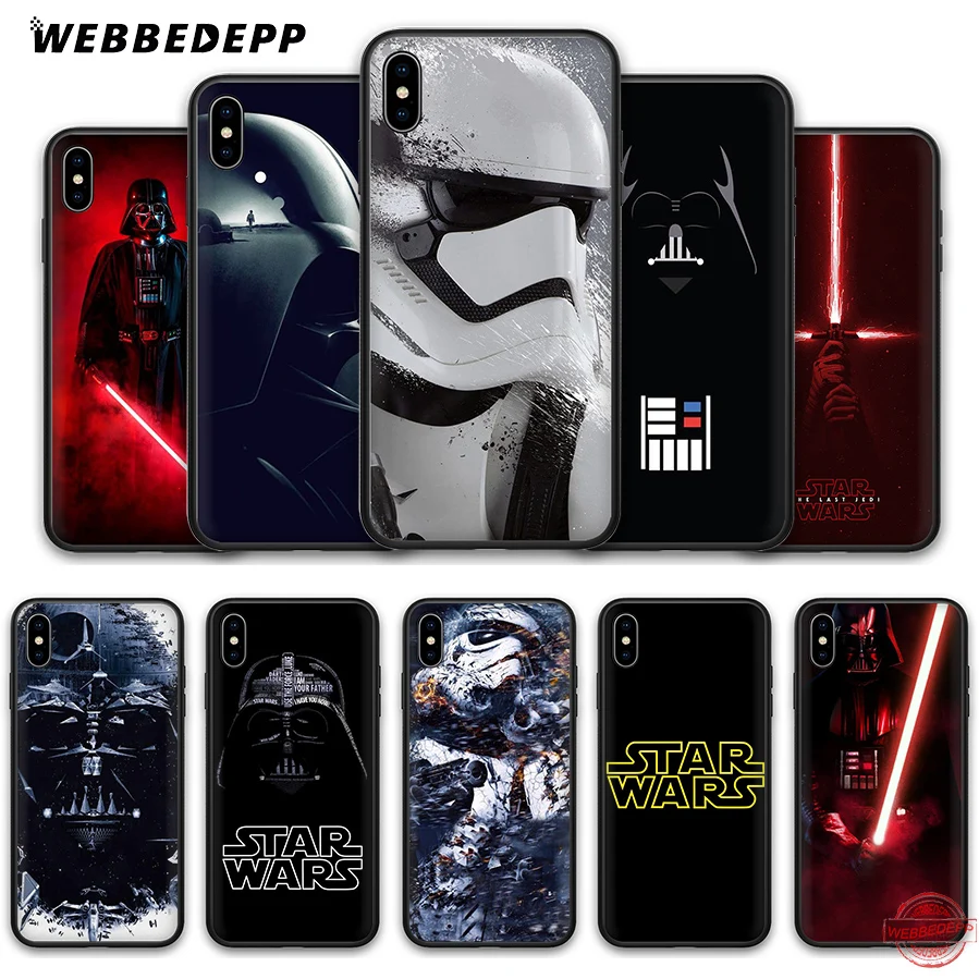 

WEBBEDEPP Star Wars Marvel Soft Silicone TPU Phone Case for iPhone 5 5S SE 6 6S 7 8 Plus XR X XS Max