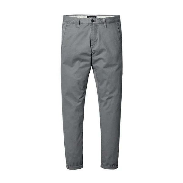 khaki gray 5th Мужские повседневные брюки из хлопка SIMWOOD, хлопковые светлые брюки облегающего покроя, 7 цветов, брендовая одежда больших размеров на осень и зима - Цвет: khaki gray 5th