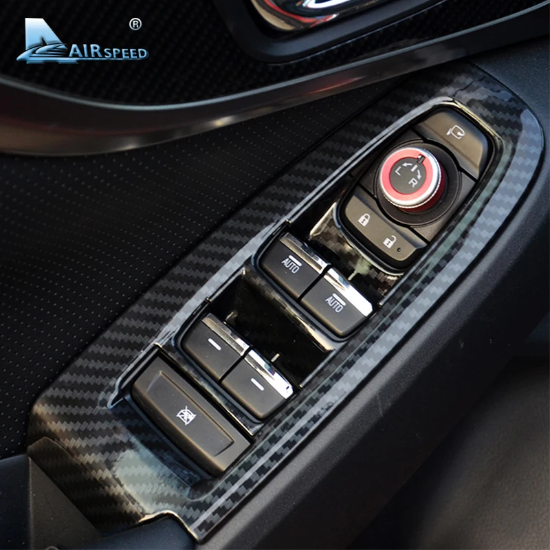 Airspeed Carbon Fiber Interior Car Door Window Lift Switch Center Console Side Air outlet conditioning panel Decor for Subaru XV (1)