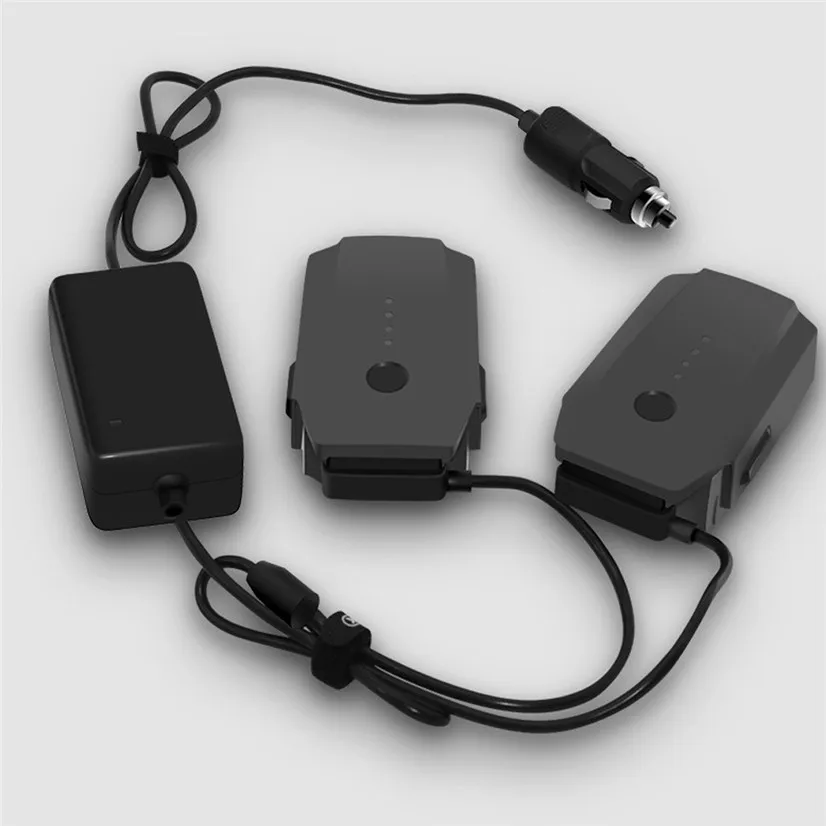 Двойной 2 батареи питания Автомобильное зарядное устройство адаптер для DJI Mavic Pro Дрон аксессуар часть 180112