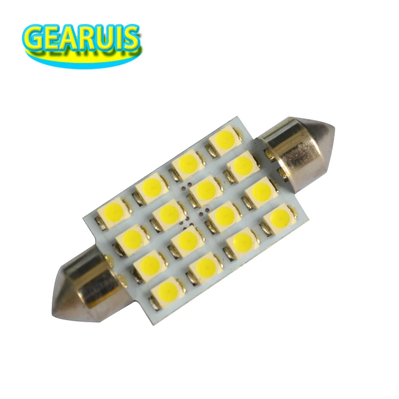100 шт. C5W 31 мм 36 39 41 гирлянда 16 SMD 1210 3528 Светодиодные внутренние лампы для чтения