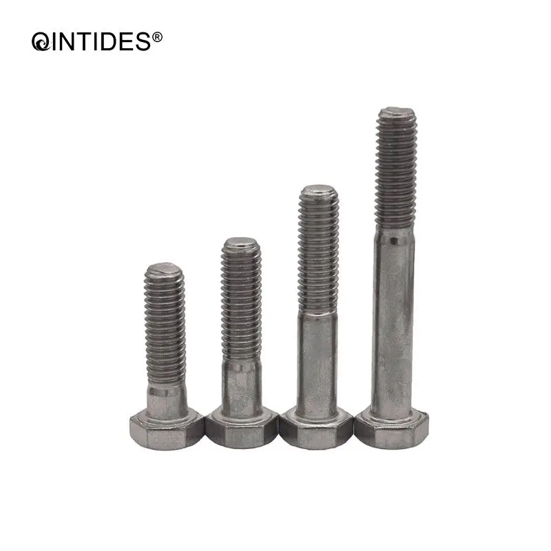 

QINTIDES M12 Hexagon head bolts partially threaded 304 stainless steel screw bolt Half-threaded hexagon head bolt